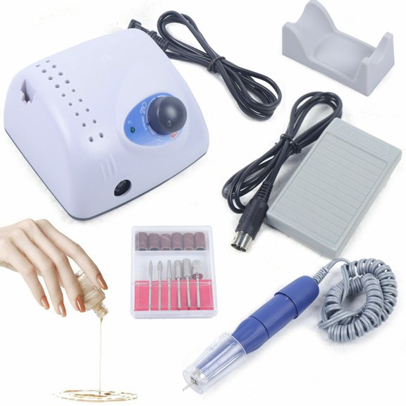 Electric Nail Drill 65W, High Performance Nail Drill Machine, 110V Blue Durable ABS Material, Professional Nail Grinding Tool for Manicure and Pedicure Use
