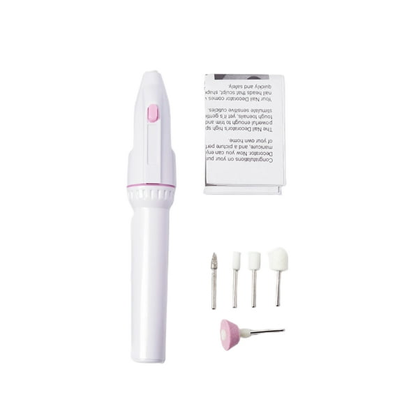 Electric Nail Drill, ABS Portable Adjustable Nail Buffer Fingernail Grinder Kit Multi-function Natural Toe Nail Polisher Grinding Burnishing Machine for Women/Men Manicure Care