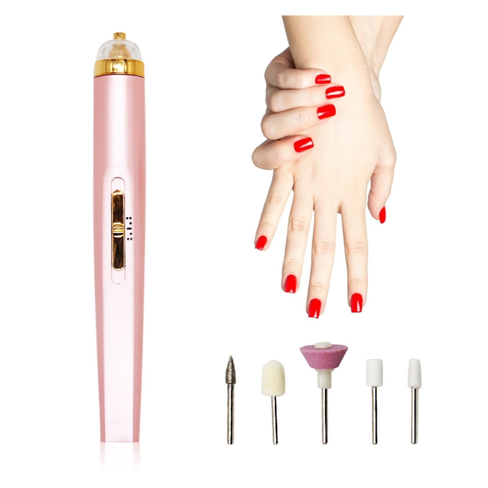 Electric Nail Drill For Acrylic Gel Nails, Portable Electric Nail File Machine Set ,Low Noise