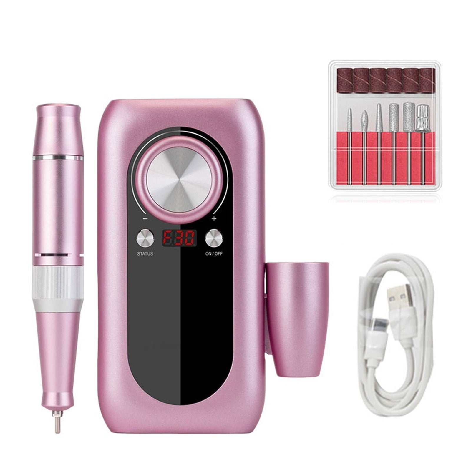 Electric Nail Drill Machine, 30000RPM Pro Manicure Machine, Apparatus For Manicure, Pedicure Kit Nail File With Cutter Nail Tool ,Low Noise