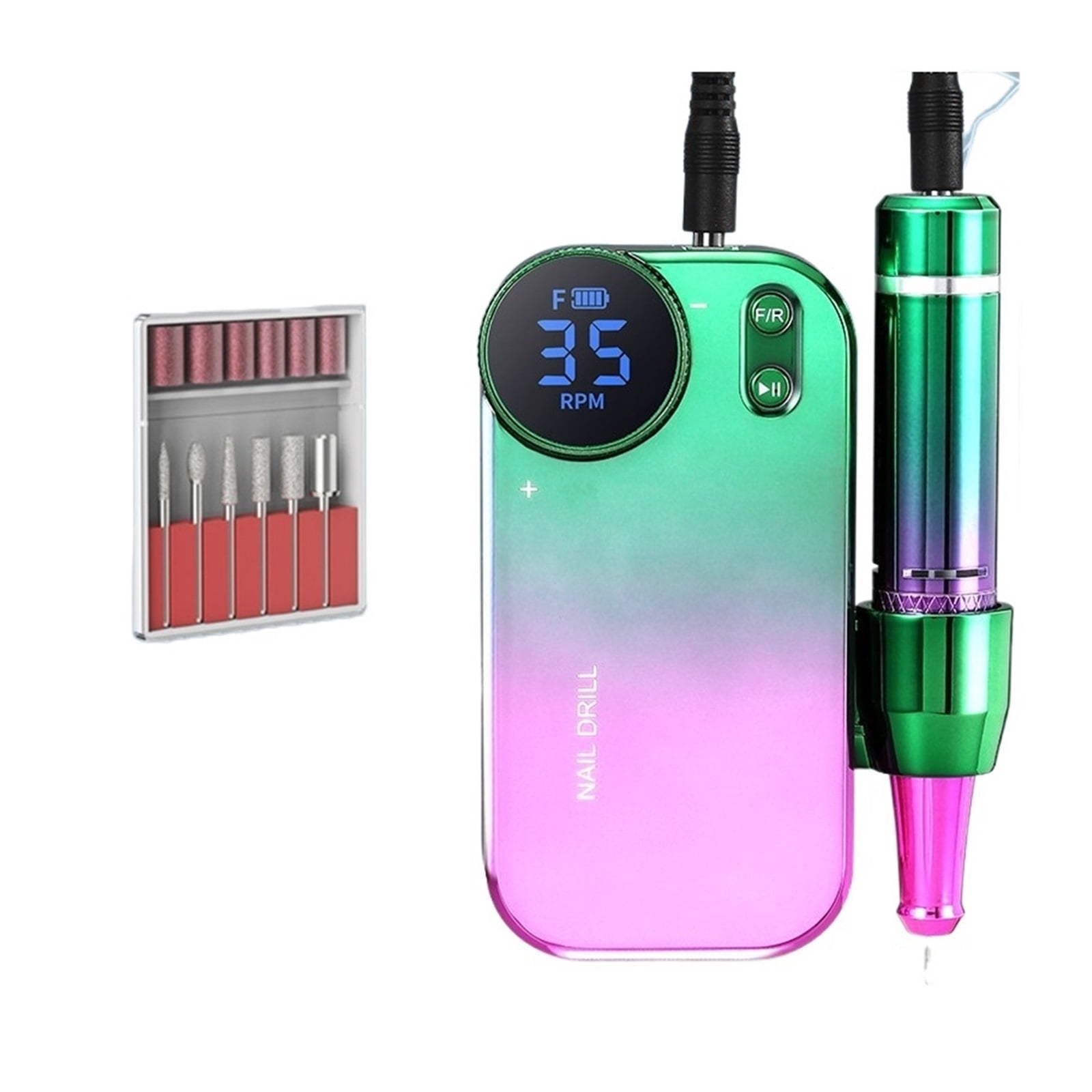 Electric Nail Drill Machine, 35000RPM Professional Efile Nail Drill Kit, Electric Nail File For Acrylic Nails Gel Nails, Toenail Grinder Manicure Pedicure Polishing Shape For Home Salon ,Low Noise