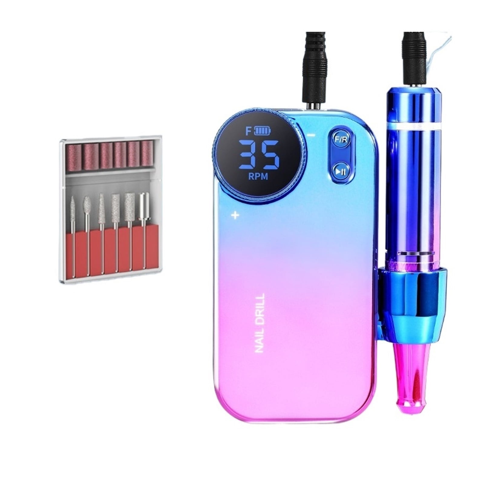 Electric Nail Drill Machine, 35000RPM Professional Efile Nail Drill Kit, Electric Nail File For Acrylic Nails Gel Nails, Toenail Grinder Manicure Pedicure Polishing Shape For Home Salon ,Low Noise