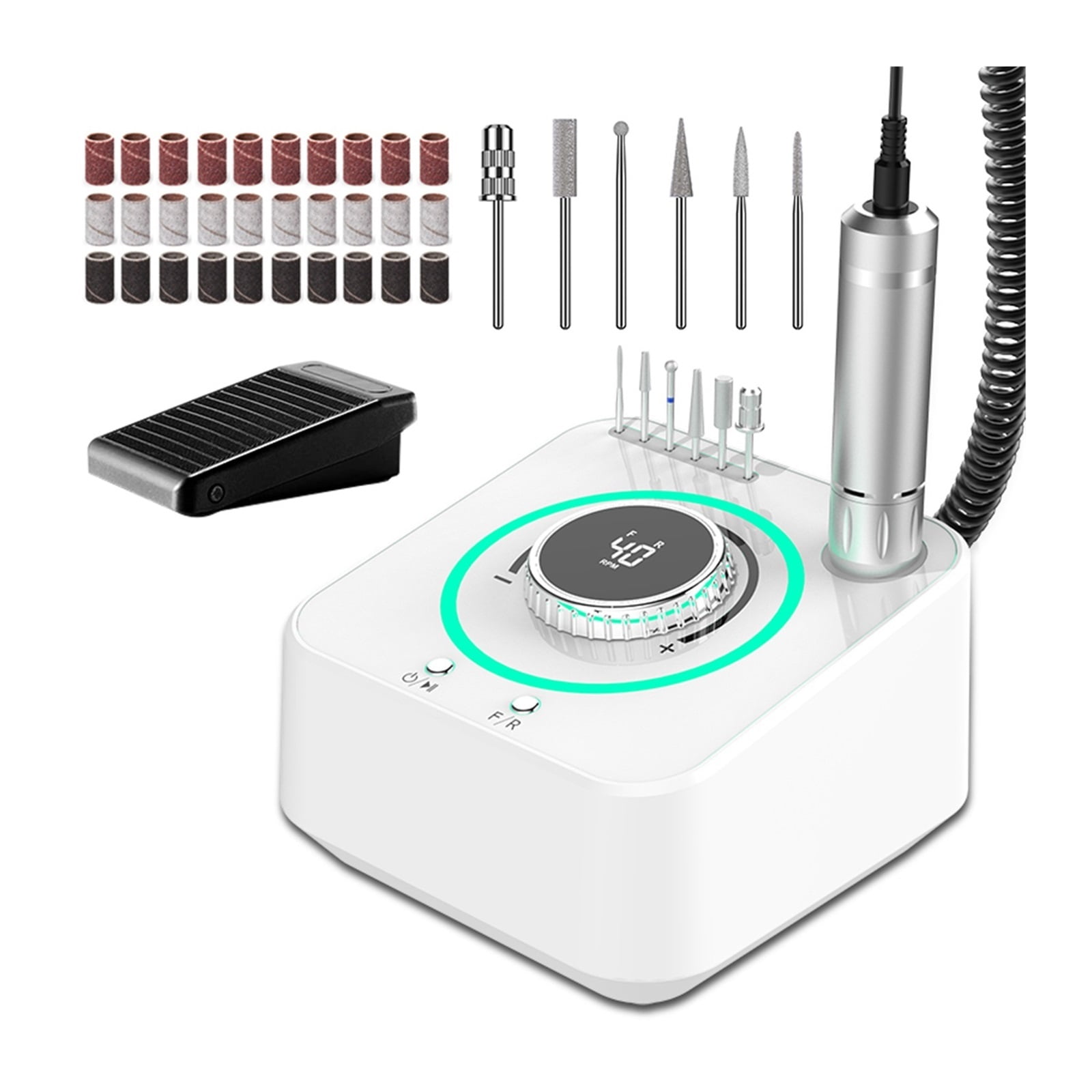 Electric Nail Drill Machine,40000RPM Professional Efile Nail Drill Kit,Electric Nail File for Acrylic Nails Gel Nails ,Lightweight and Portable