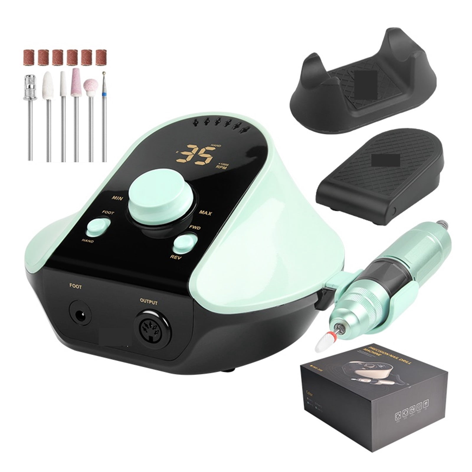 Electric Nail Drill Machine, 45000RPM Professional Cutters Manicure Set For Acrylic Nails Manicure Salon, Low Noise Nail File For Pedicure ,Low Noise