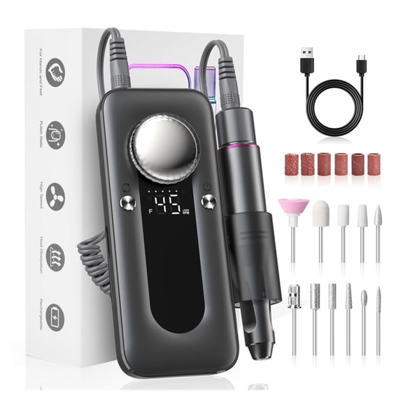 Electric Nail Drill Machine, 45000RPM Professional Efile Nail Drill Kit, Electric Nail File For Acrylic Nails Gel Nails ,Easy to Operate