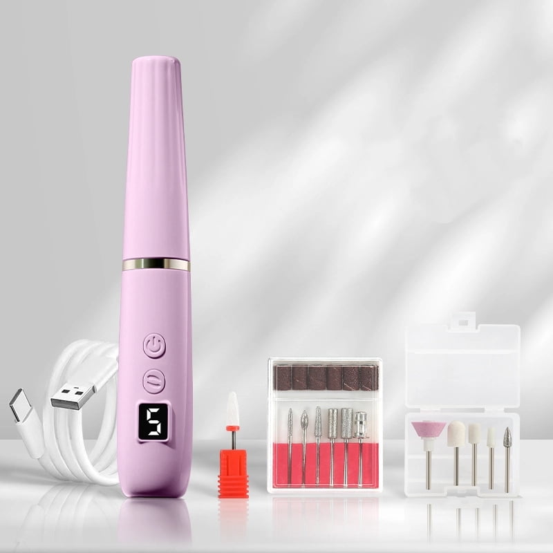 Electric Nail Drill Machine File Efile Set for Acrylic Gel Nails Portable Nail Drill Machine Kit Rechargeable Pedicure Tools for Hand Feet Manicure Pedicure Tools Polishing Set