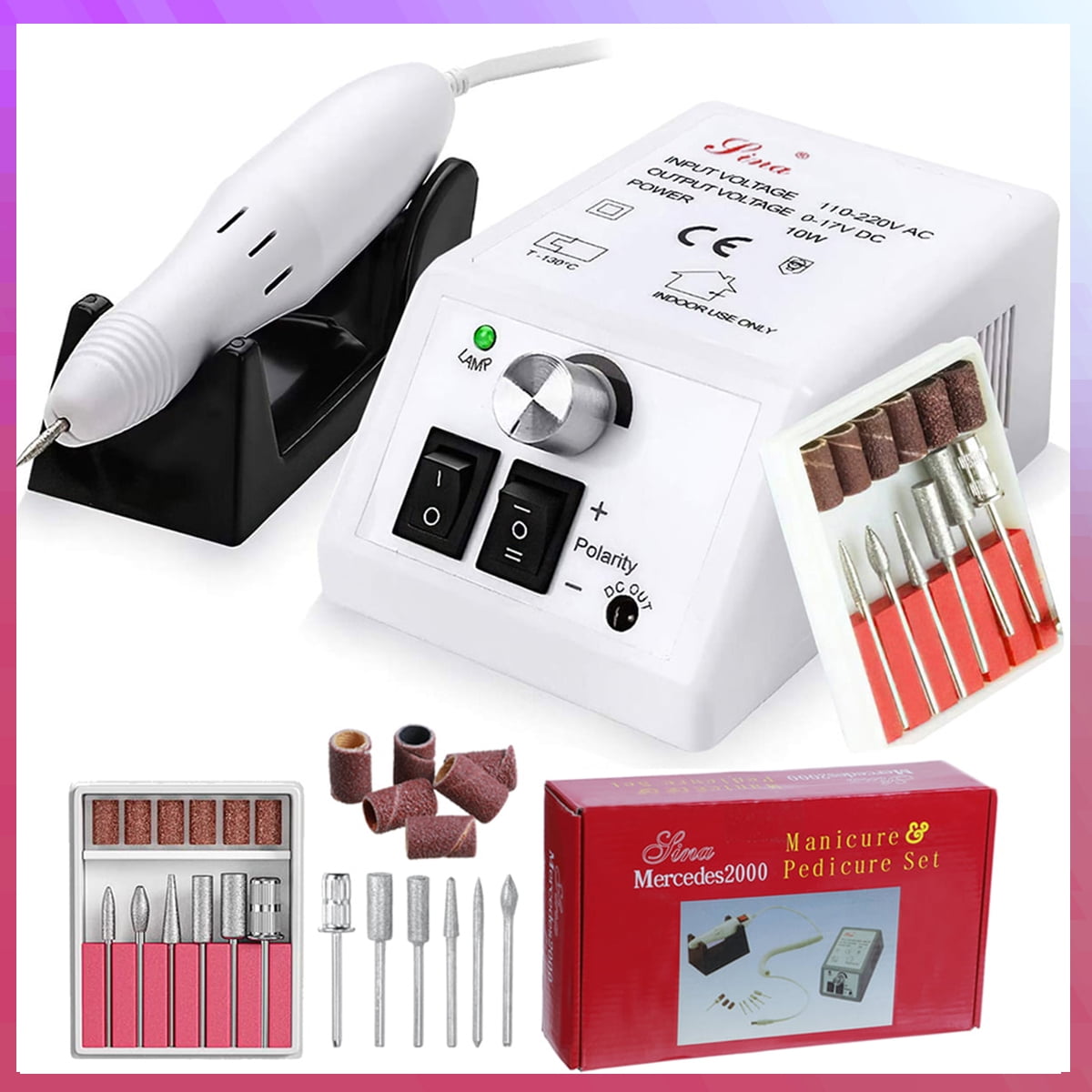Electric Nail Drill Machine Nail File Drill Set for Acrylic Nails Gel