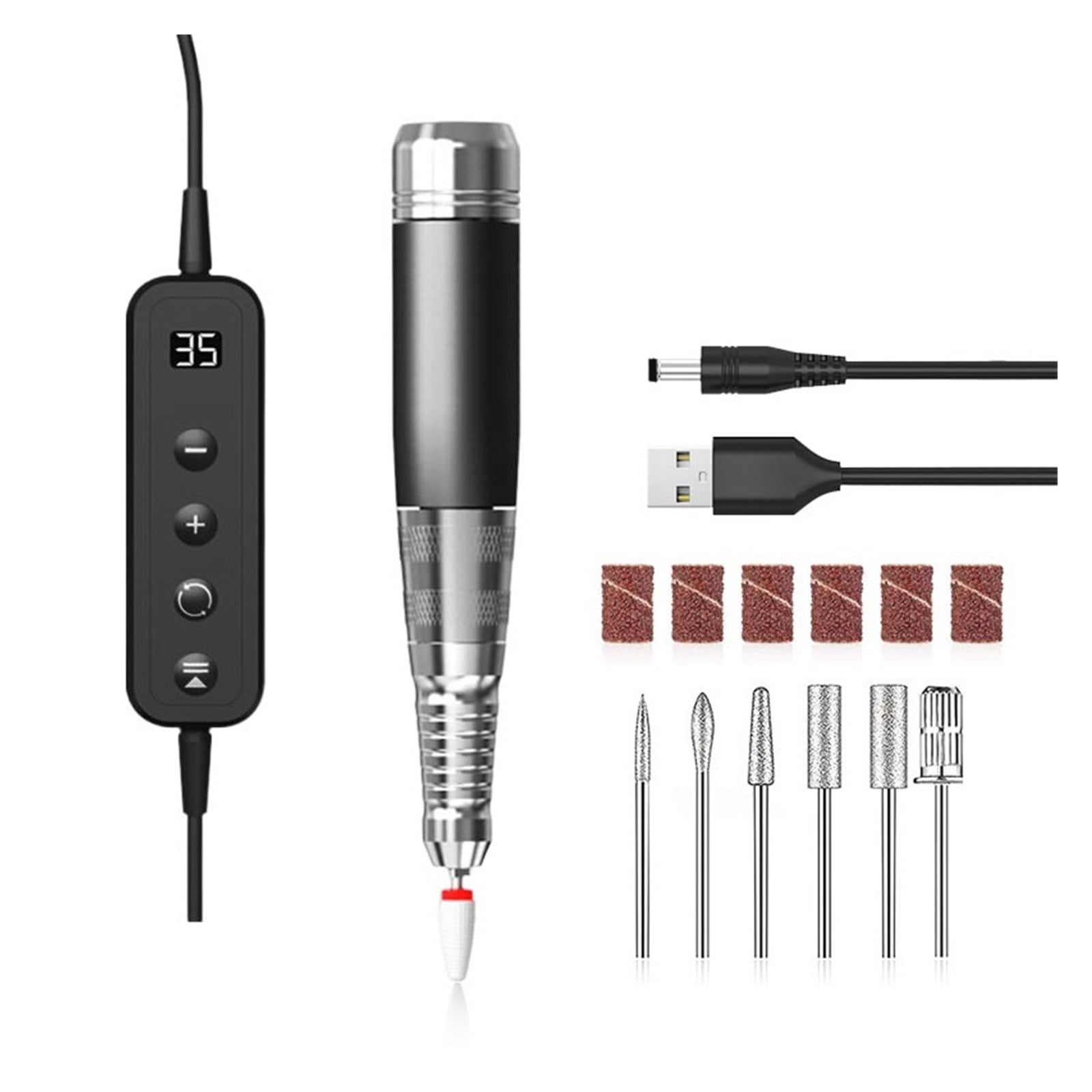 Electric Nail Drill Machine, Manicure Cutter Adjustable Speed Mill For Manicure, Professional Pedicure Low Noise Nail File Drill ,Lightweight and Portable