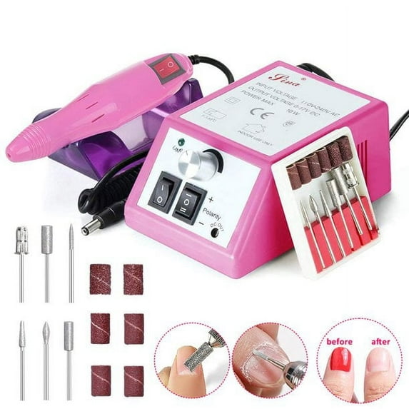 Electric Nail Drill Machine Nail File Drill Set for Acrylic Nails Gel Nail Glazing Nail Drill Nail Art Polisher Sets Glazing Nail Drill Grinder Manicure Pedicure