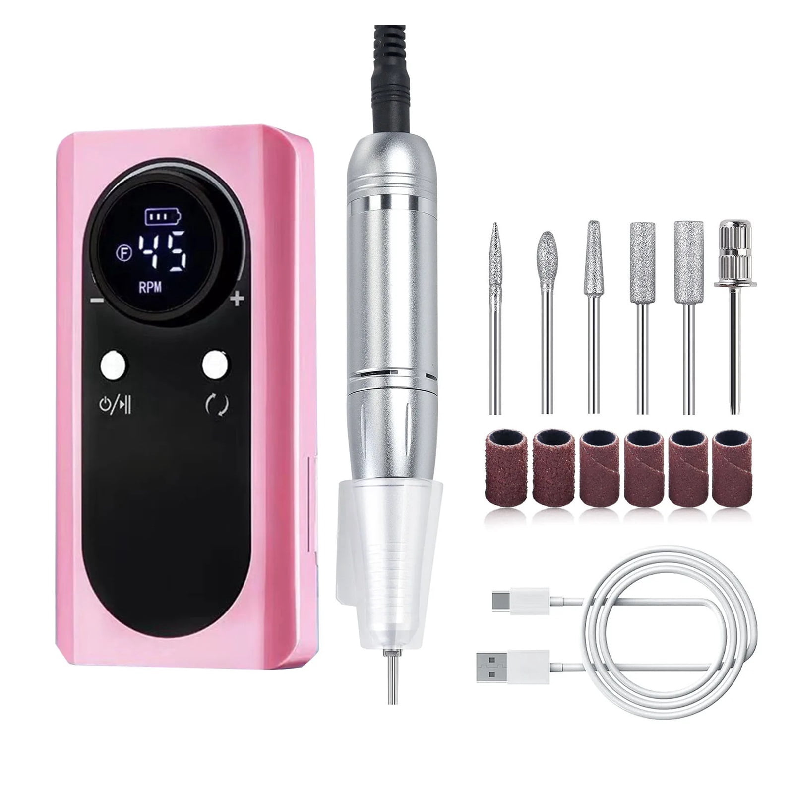Electric Nail Drill Machine Professional Fast Removal 45000rpm Portable Nails Polisher Grinder
