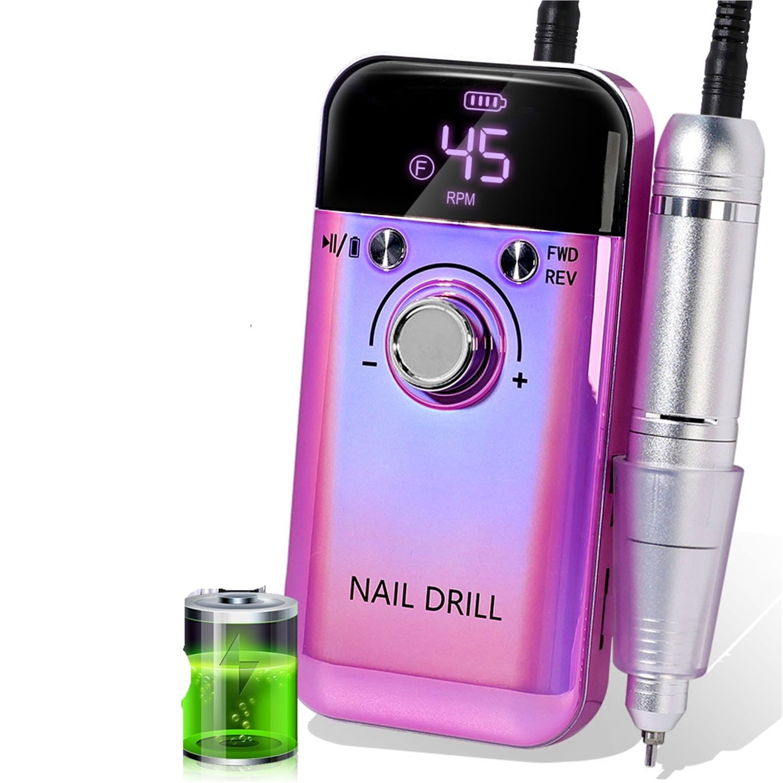Electric Nail Drill Machine Professional Nail Drills for Gel Nails Polish Rechargeable Portable Nail File Manicure Tool