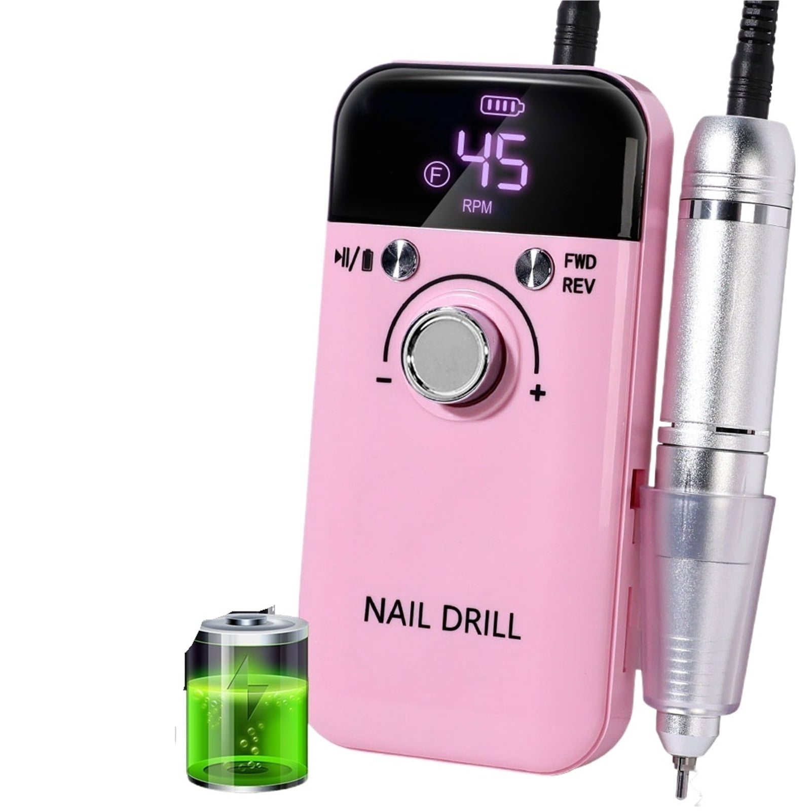 Electric Nail Drill Machine Professional Nail Drills for Gel Nails Polish Rechargeable Portable Nail File Manicure Tool