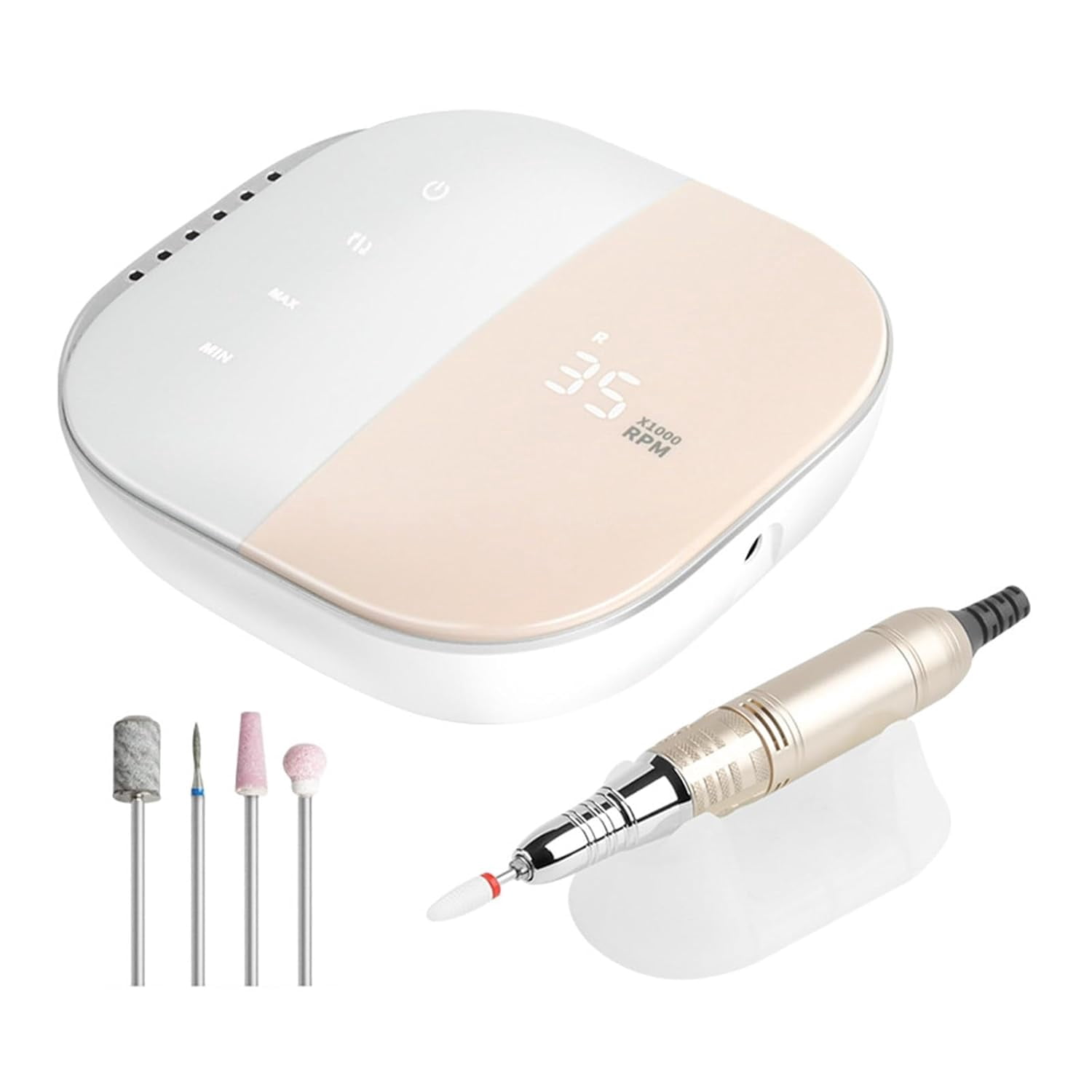 Electric Nail Drill Professional 35000RPM Electric Nail Drill with Touch Screen, Rechargeable Cordless Manicure Machine for Nails Art Sander Nail for Acrylic, Gel Nails