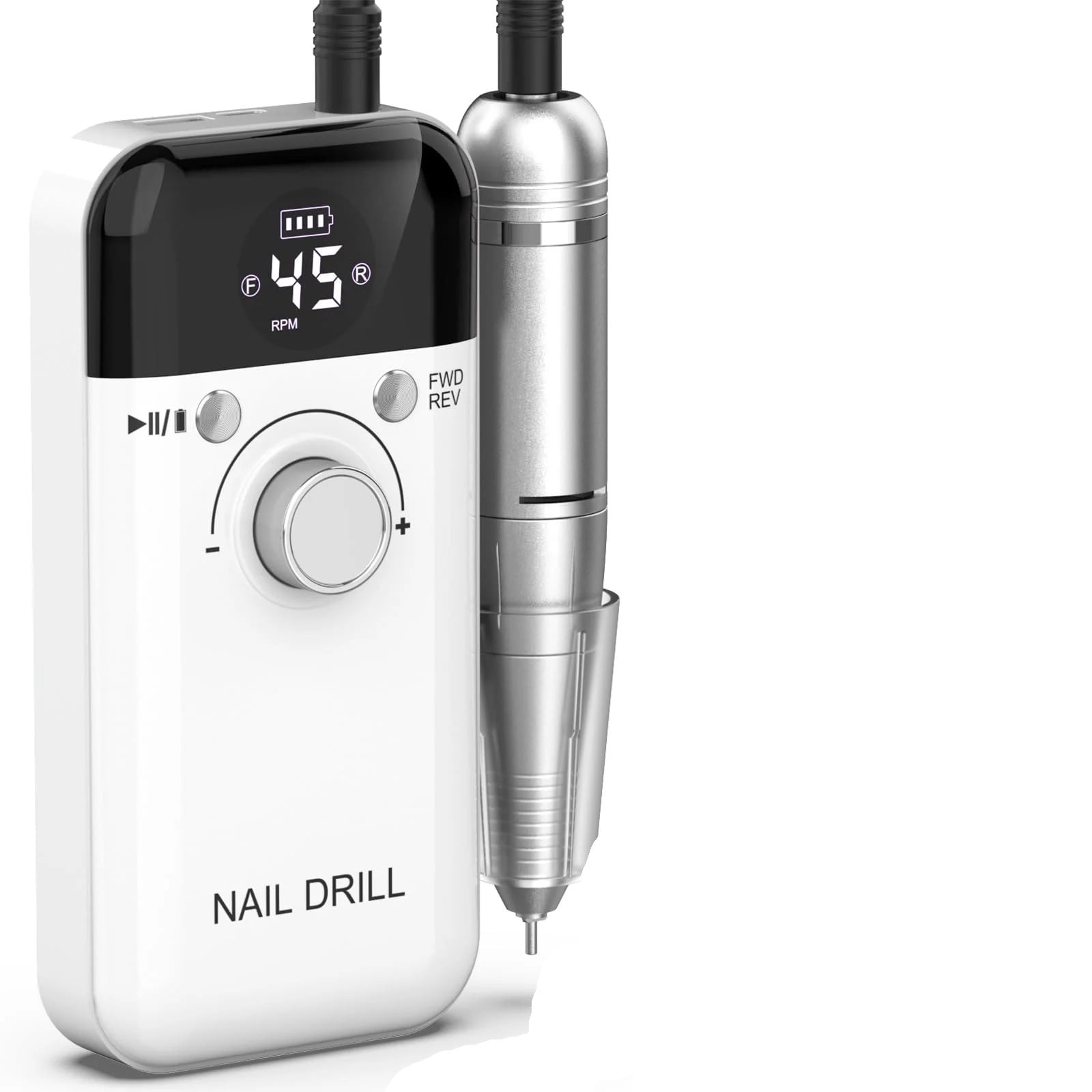 Electric Nail Drill Professional: 45000 RPM Portable Rechargeable Nail Drills Machine with 6 Bits, Drill para Uñas E File