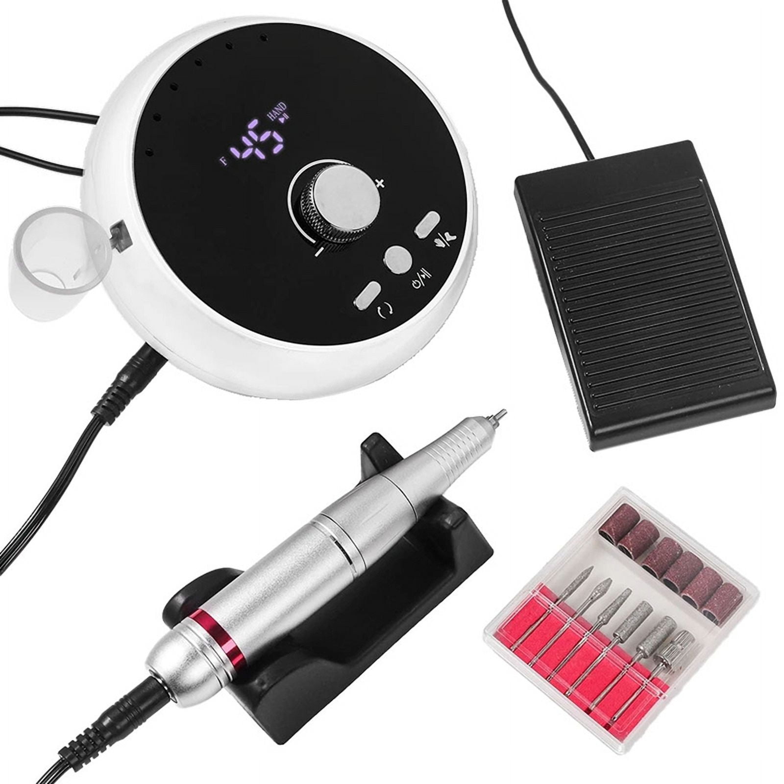 Electric Nail Drill Professional Manicure Machine Brushless Motor Nails Sander Set Nail Polisher Equipment US PLUG,D