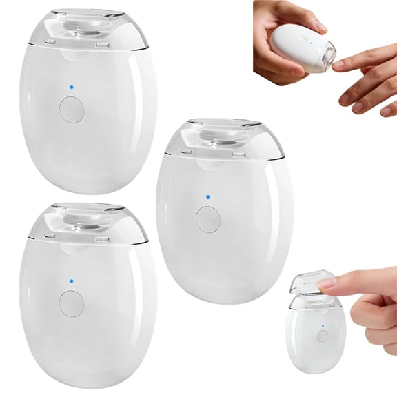 Electric Nail File,2026 New Universal Automatic Clipper with LED Light & 3 Speeds, Safe Nail Grooming Tool for Toenail Fingernail Home Office Salon(3 PCS)
