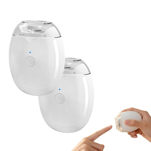 Electric Nail File for Adults & Babies, Rechargeable Automatic Nail Clipper with LED Light & 3 Speeds, Toenail and Fingernail Grooming Kit for Home Use(2PC)