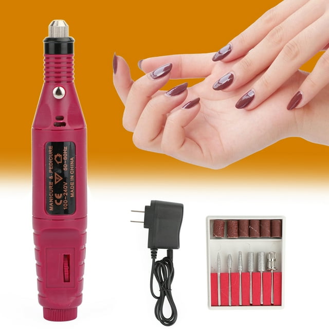 Electric Nail Art Drill File Kit Acrylic Manicure Pedicure Portable