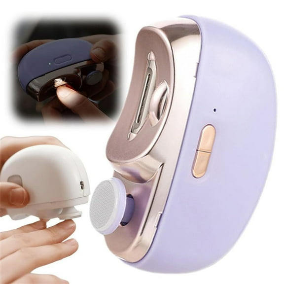 Electric Nail File and Polisher, 2-in-1 Automatic Nail Clipper with Adjustable Speeds, Rechargeable Manicure Tool for All Ages