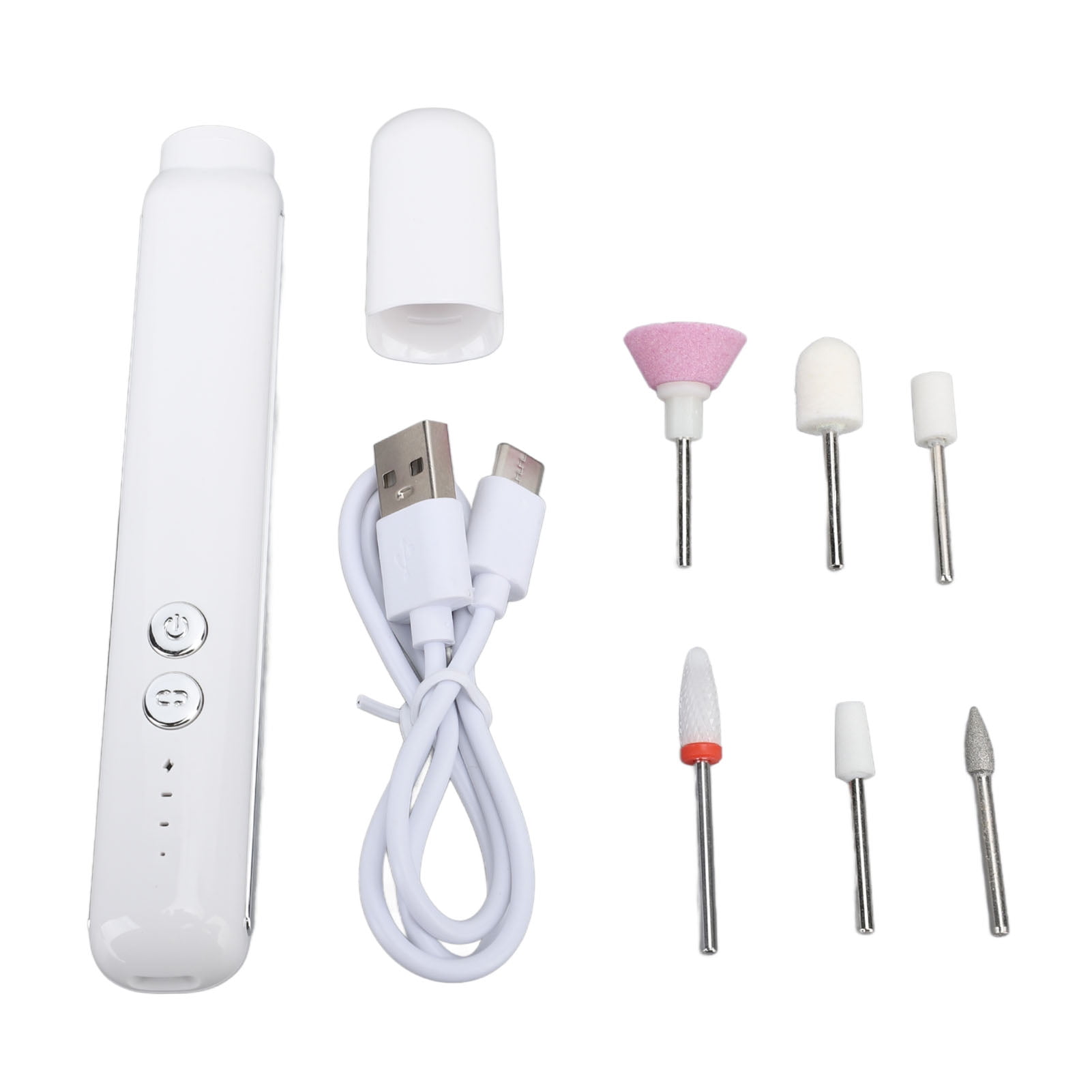 Electric Nail Grinding Pen Rechargeable Polishing Exfoliating USB ...