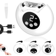 Moremore 3 In 1 Electric Nail Clippers USB Rechargeable, For Baby Kids and Adult, 360  Rotating Automatic Nail Cutter Trimmer, White