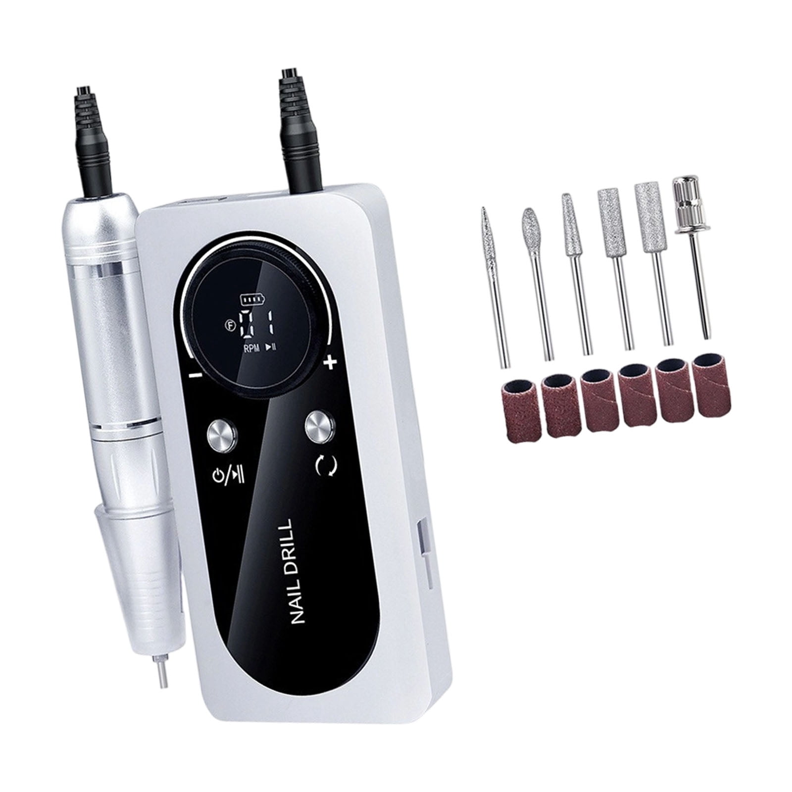 Electric Nails Drill Nails Grinder Set USB Connection 6 Drill Heads for Easy Travel Use Easy Manicure Applications