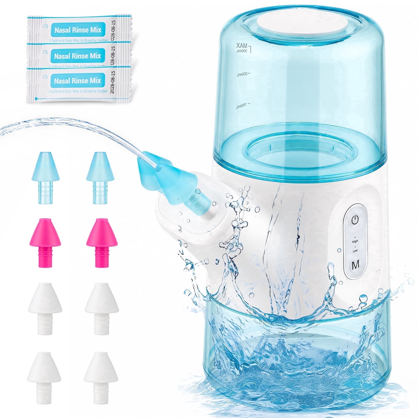 Electric Nasal Irrigation System 300ml Sinus Rinse Machine, Automatic ...