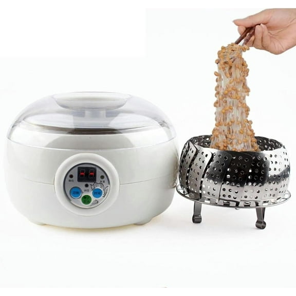 Electric Natto Rice Wine Fermentation Machine Constant Temperature Control Yogurt Maker with 1.5L Stainless Steel Container