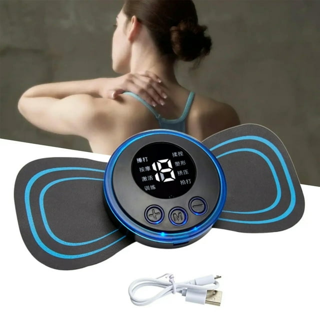 Electric Neck Massager LCD Display EMS Neck Stretcher 8 Mode Cervical ...