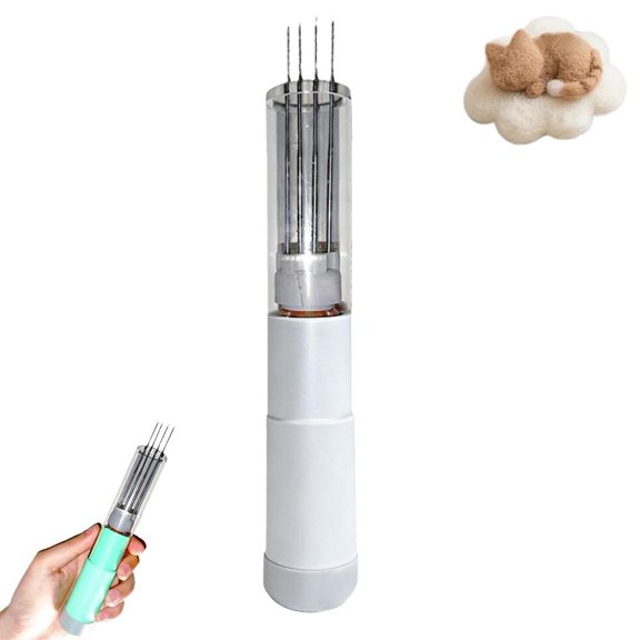 Electric Needle Felting Machine,Handheld Wool Felt Poking Tool,Motor Stroke 2cm,1-7 Needles Speed Adjustable,Easy to Change Needle for DIY Wool Painting and Felted Craft