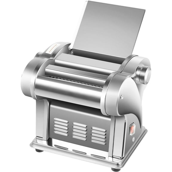 Electric Noodle Maker 135W Dough Sheeter 110V Pasta Machine 8 Adjustable Thickness Gears Commercial Dough Roller Sheeter for Breakfast Shops, Homes, Hotels