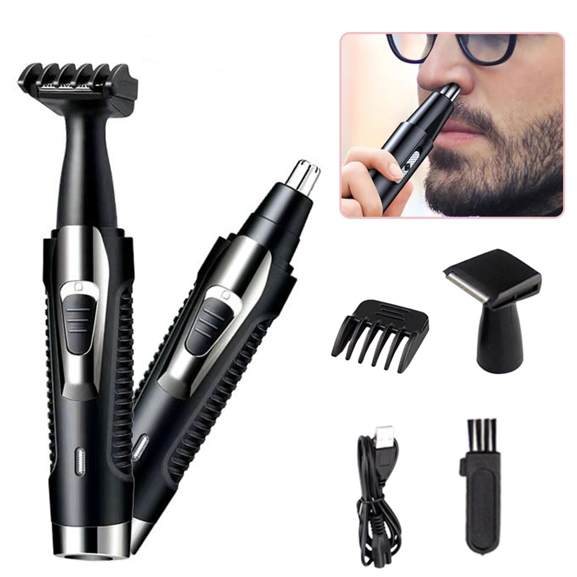 Electric Nose Ear Hair Trimmer Rechargeable Men Nose Hair Removal