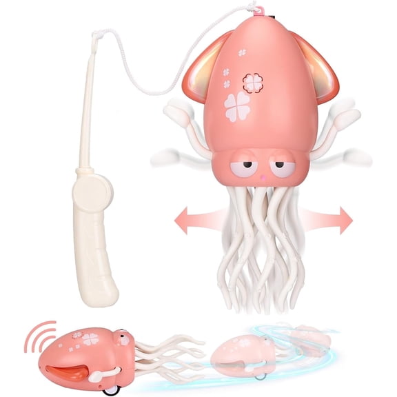 Dancing Octopus Baby Toy Automatic Obstacle Avoidance Squid Toy with LED&Music, Christmas Toys Gifts for Kids