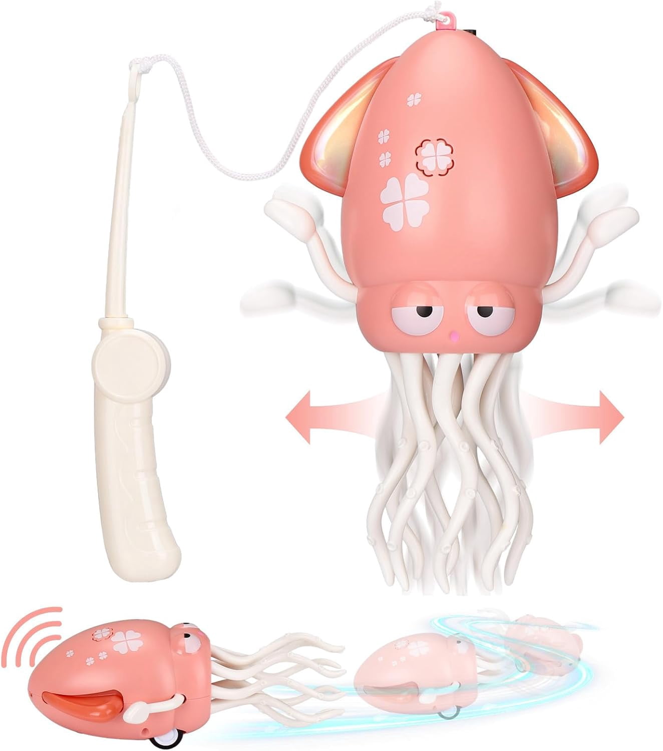 Générique Electric Dancing Octopus, Interactive Musical Robot, USB Ricaricabile Giocattoli, Automatic Obstacle Sensing, Colorful Light and Sound Features, Eccellente per Parent Child Playtime