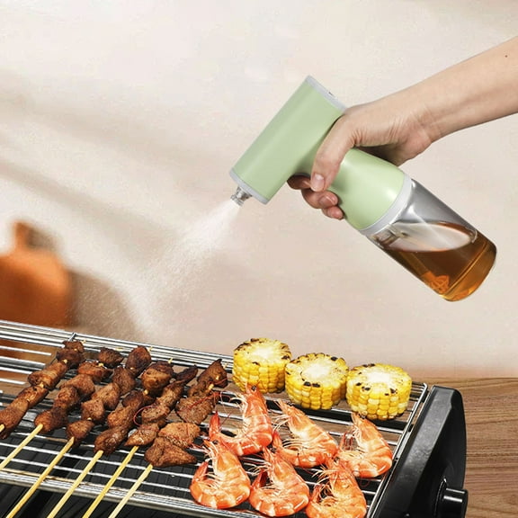 Electric Oil Sprayer, Portable Outdoor Barbecue Glass Oil Control Bottle, Food-grade Household Kitchen Misting Oil Sprayer, Green, 1 Pc, by IHXORA
