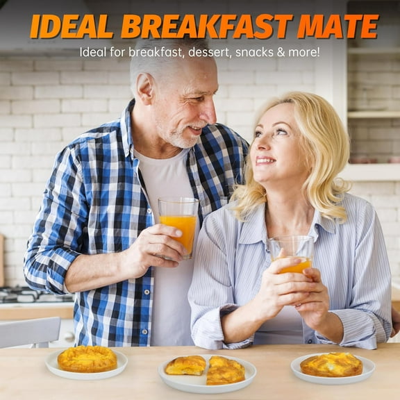 Electric Omelette Maker with Nonstick Pan, Dual Grooves for Egg Bites & Pancakes, Black