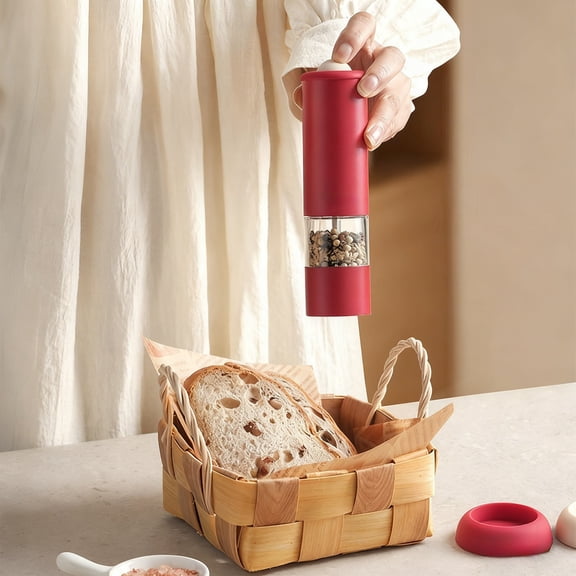 Electric One Touch Salt and Pepper Grinder Set, Rechargeable Automatic Pepper Mill with Adjustable Coarseness, USB Charging for Kitchen, Spices and Spices