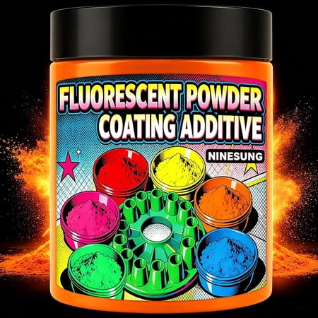 Electric Orange Fluorescent Powder 2 oz - Professional-Grade UV Pigment for Powder Coating, PVC Molding, Craft Paint & High-Impact Visuals (Orange, 2 oz)