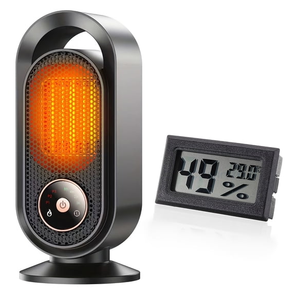 Electric PTC Heater with Tri-Heat Levels & Touch Control | Quick Heating, Silent Operation, Stable Temperature for Bedroom, Living Room, Office & Camping | Energy Efficient & Toggle Switch