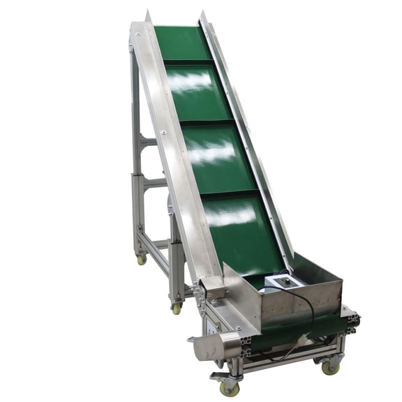 Electric PVC Belt Climbing Conveyor Aluminum Alloy Frames Adjustable Speed for Industrial Transport