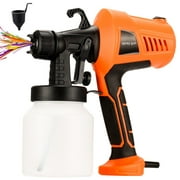 Electric Paint Sprayer, 500W High Power Spray Gun with 4 Nozzles, 800ml Container for Furniture, Cabinets, Fence