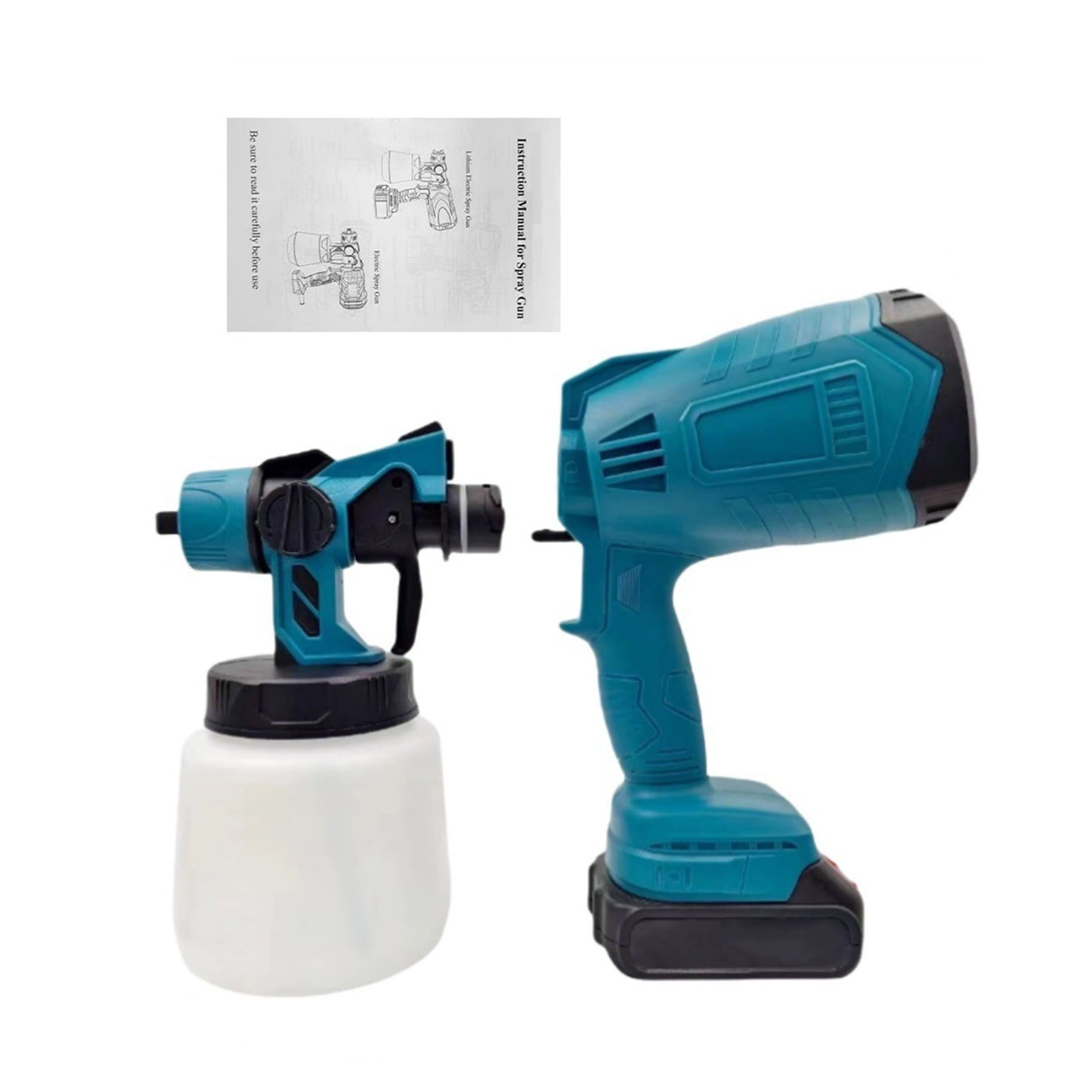 Electric Paint Sprayer Cordless Paint Sprayer with Detachable Tank 3 ...