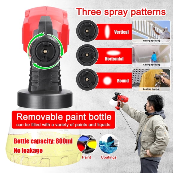 Electric Paint Sprayer Small and lightweight, 800ml Capacity Spraying Machine, Plug and Play, Even Spraying for Interior Decoration, Varnish Spraying