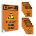 thumbnail image 1 of Electric Panel Inside With Symbol OSHA WARNING Vinyl Decal Label 7 Inch x 5 Inch - 10 Pack, 1 of 6