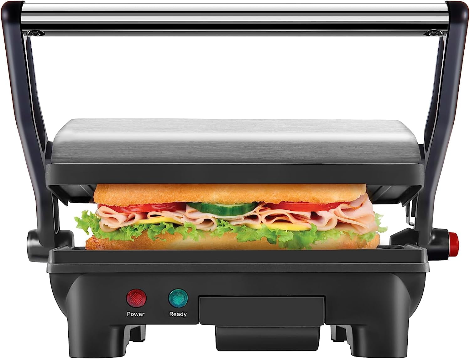 Chefman Stainless Steel 2-Slice Electric Panini Press Grill