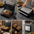 thumbnail image 1 of Electric Panini Press and Sandwich Maker with 180 Degree Flat Open, Non Stick Plates, Removable Drip Tray for Steak, Burgers and Breakfast, 1 of 8