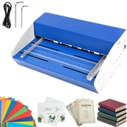 Electric Paper Creasing Machine 18 Inch 460mm 3-in-1 Steel Automatic Card Cutter Folding Scoring Perforating Maker with Scale Ruler 110V 35r/min Blue
