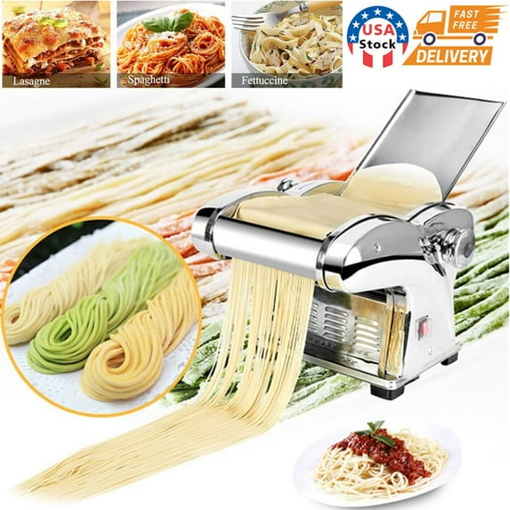 Electric Pasta Maker Household 4 Blades Noodle Machine Dumpling Dough Skin Maker for Homemade 0.3-3mm Thickness Adjustable
