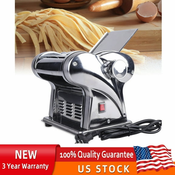Electric Pasta Maker Machine  Adjustable Thickness, Stainless Steel Design
