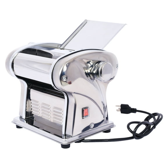 Electric Pasta Maker, Noodle Maker Machine - 110V Stainless Steel, 2.5mm Round Noodle Cutter, Adjustable Dough Thickness